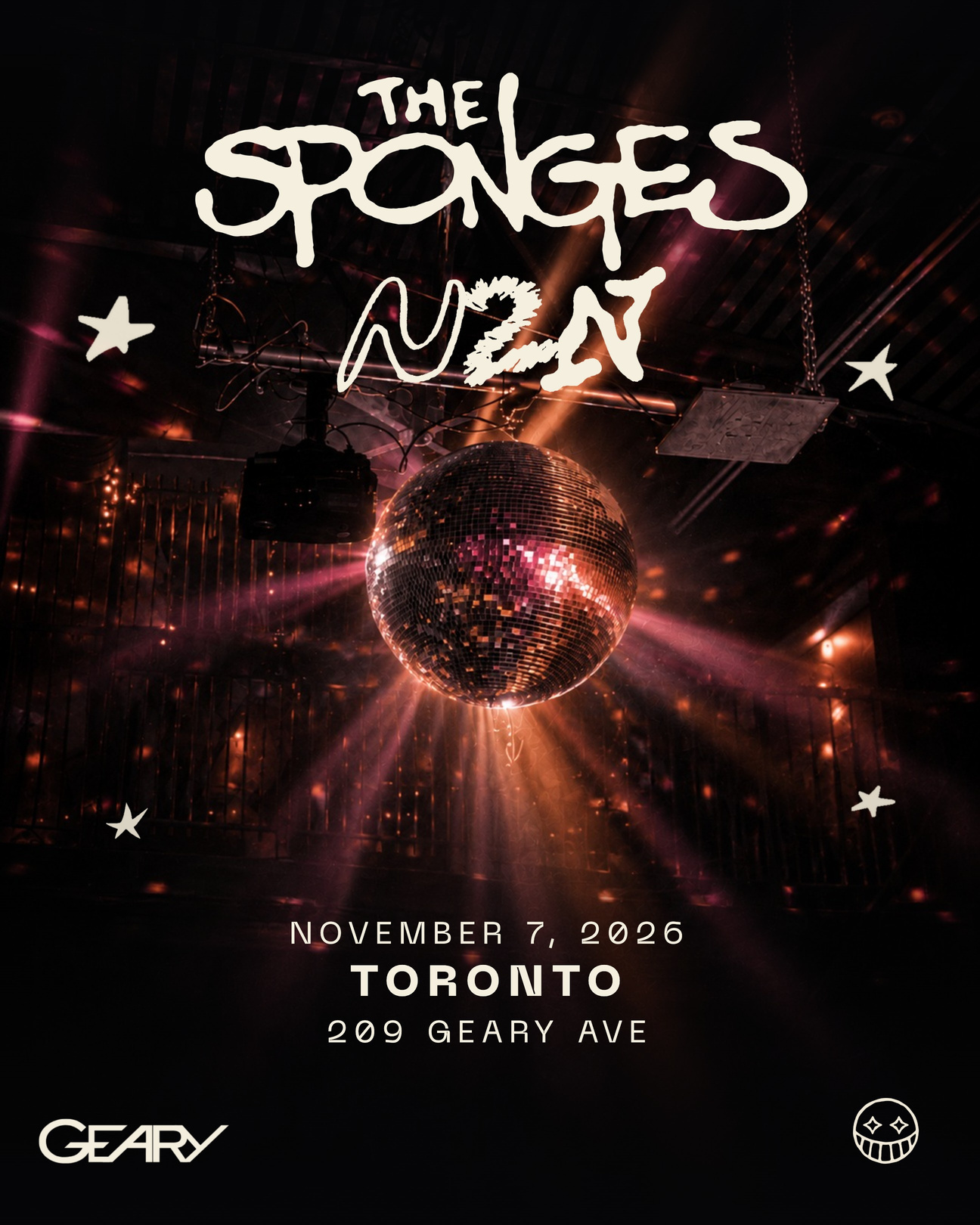 The Sponges + N2N event flyer